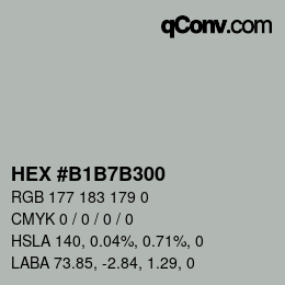Color code: HEX #B1B7B300 | qconv.com