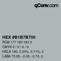 Color code: HEX #B1B7B700 | qconv.com