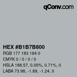 Color code: HEX #B1B7B800 | qconv.com