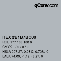 Color code: HEX #B1B7BC00 | qconv.com