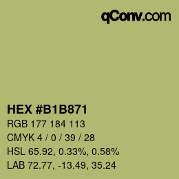 Color code: HEX #B1B871 | qconv.com