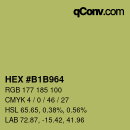 Color code: HEX #B1B964 | qconv.com