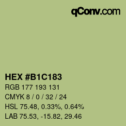 Color code: HEX #B1C183 | qconv.com