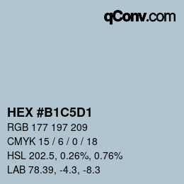 Color code: HEX #B1C5D1 | qconv.com