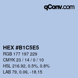 Color code: HEX #B1C5E5 | qconv.com