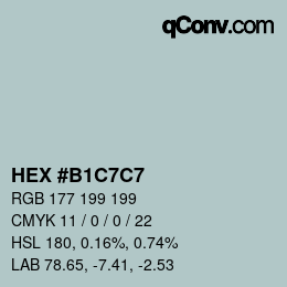 Color code: HEX #B1C7C7 | qconv.com