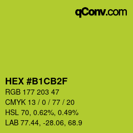 Color code: HEX #B1CB2F | qconv.com
