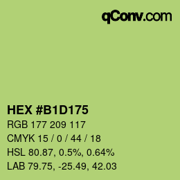 颜色代码: HEX #B1D175 | qconv.com