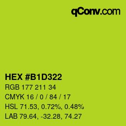 Farbcode: HEX #B1D322 | qconv.com