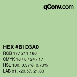 カラーコード: HEX #B1D3A0 | qconv.com