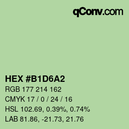 Código de color: HEX #B1D6A2 | qconv.com