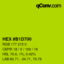 Color code: HEX #B1D700 | qconv.com