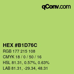 Color code: HEX #B1D76C | qconv.com