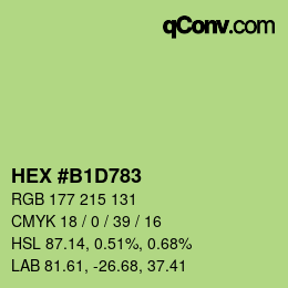 颜色代码: HEX #B1D783 | qconv.com