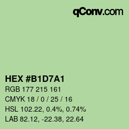 Color code: HEX #B1D7A1 | qconv.com