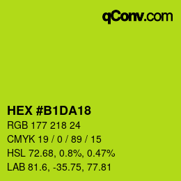 Color code: HEX #B1DA18 | qconv.com