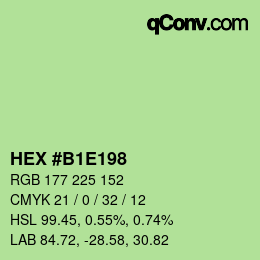 Color code: HEX #B1E198 | qconv.com
