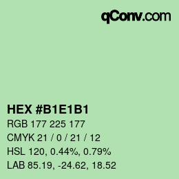 Color code: HEX #B1E1B1 | qconv.com