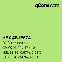 Color code: HEX #B1E57A | qconv.com