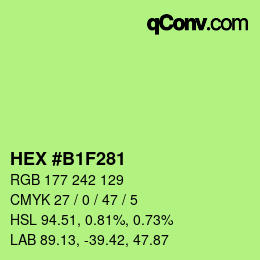 カラーコード: HEX #B1F281 | qconv.com