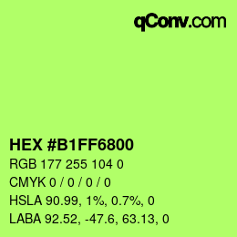 Color code: HEX #B1FF6800 | qconv.com