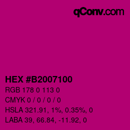 Farbcode: HEX #B2007100 | qconv.com