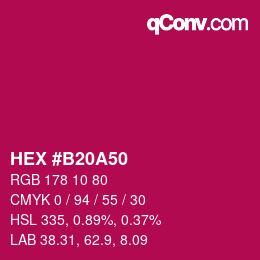 Color code: HEX #B20A50 | qconv.com