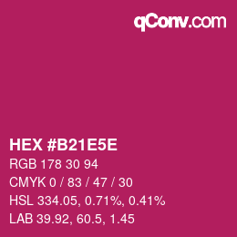 Color code: HEX #B21E5E | qconv.com