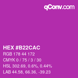 Color code: HEX #B22CAC | qconv.com