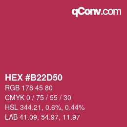 Color code: HEX #B22D50 | qconv.com