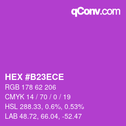 Color code: HEX #B23ECE | qconv.com