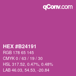 Color code: HEX #B24191 | qconv.com