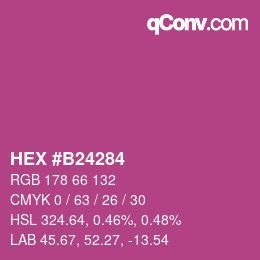 Color code: HEX #B24284 | qconv.com