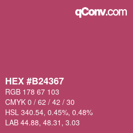 Color code: HEX #B24367 | qconv.com