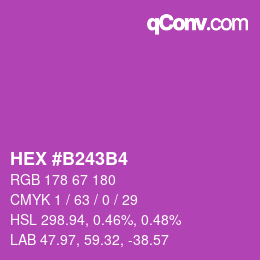 Color code: HEX #B243B4 | qconv.com