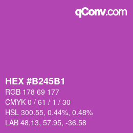 Color code: HEX #B245B1 | qconv.com