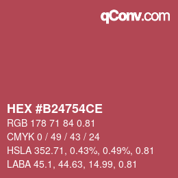 Código de color: HEX #B24754CE | qconv.com