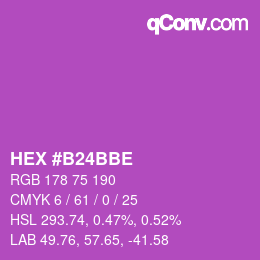 カラーコード: HEX #B24BBE | qconv.com