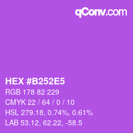 Color code: HEX #B252E5 | qconv.com