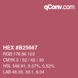 Color code: HEX #B25667 | qconv.com