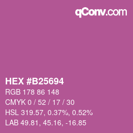 Color code: HEX #B25694 | qconv.com