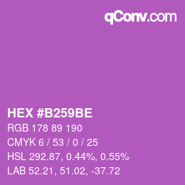 Color code: HEX #B259BE | qconv.com