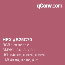 Color code: HEX #B25C70 | qconv.com