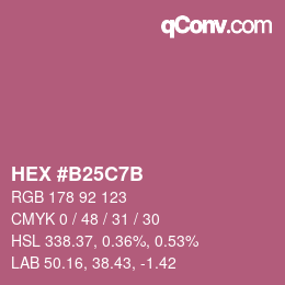 Color code: HEX #B25C7B | qconv.com