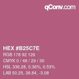 Color code: HEX #B25C7E | qconv.com