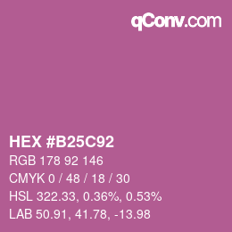 Color code: HEX #B25C92 | qconv.com