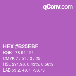 Color code: HEX #B25EBF | qconv.com