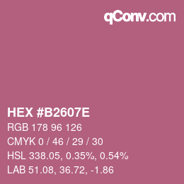 Color code: HEX #B2607E | qconv.com