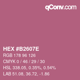 Color code: HEX #B2607E | qconv.com