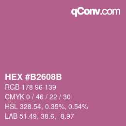 Color code: HEX #B2608B | qconv.com
